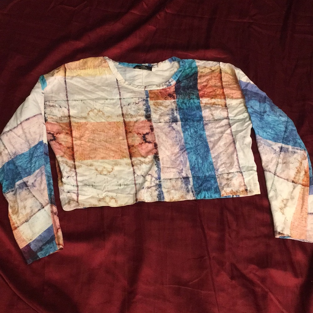 Zara long sleeves crop top